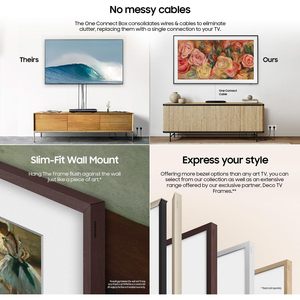 ชุดทีวี QLED สมาร์ททีวีขนาด 50 นิ้ว พร้อมจอแสดงผลดิจิทัลแบบ Dynamic Range สำหรับแสดงผลงานศิลปะ พร้อมขาแขวนผนังแบบบาง รองรับระบบสั่งงานด้วยเสียง และสายเคเบิลที่ใช้งานร่วมกันได้ - Product Image 5