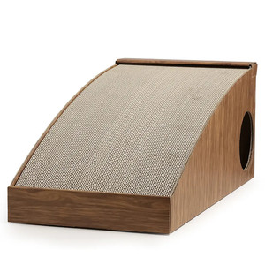 Durable Arched Bridge Triangle Cat Scratching Board Foldable Sustainable Indoor <b>Pet</b> <b>Squeak</b> <b>Toys</b> Wood Material Rugged Cat - Product Image 4