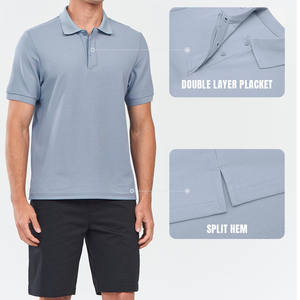 Chemises polo pour hommes en coton 100% de haute qualité, impression personnalisée, broderie, logo OEM, uni, vierge, vente chaude, chemises polo personnalisées - Product Image 6