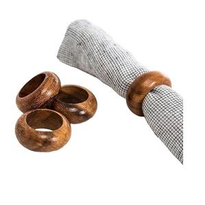 Anneaux de serviette en bois personnalisés, écologiques et modernes pour mariages et fêtes, utilisation dans les restaurants et hôtels, décoration de table élégante - Product Image 1