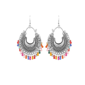 ต่างหูระย้าแฟชั่น Chand รูปวัวหลากสี - Product Image 5