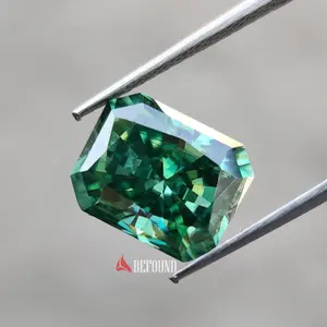 Đá Kim Cương Moissanite Bán Buôn Đá Moissanite Moissanite Màu Xanh Lục Đậm Đá Cắt Kim Cương 3ct Vượt Qua Đá Quý Moissanite Lỏng Lẻo