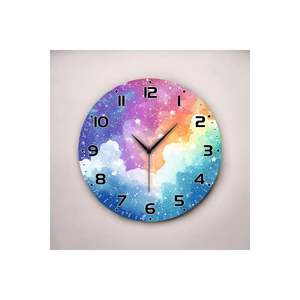 Reloj de pared de mesa silencioso de madera de 50cm con estampado colorido, regalo perfecto para decoración del hogar - Product Image 2