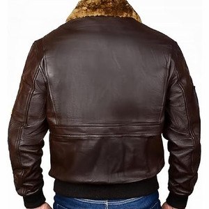 Chaqueta de motociclista de cuero genuino para hombre con bordado de logotipo, elegante y duradera, lista para OEM/ODM - Product Image 2