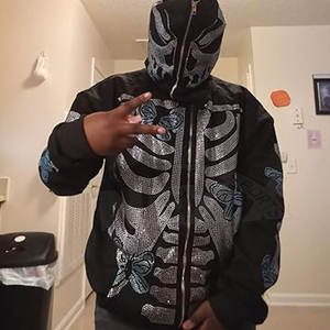 Premium Quality Latest Design Men <b>Rhinestone</b> <b>Hoodies</b> New Arrival Zipper Men <b>Rhinestone</b> <b>Hoodies</b> - Product Image 3