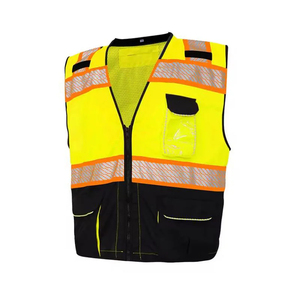 Gilet de sécurité réfléchissant multi-poches pour travailleurs, vêtements de travail colorés pour la construction, vente en gros - Product Image 1