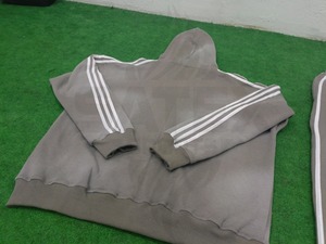 Nouveau sweat-shirt streetwear personnalisé 500 g/m² avec strass, effet délavé à l'acide, effet usé, broderie de patch, coupe courte, fermeture éclair unisexe - Product Image 5