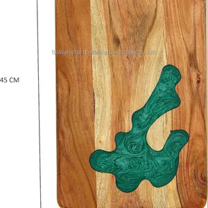 Planche à fromage en résine Planches à découper en résine Planche à découper en bois d'acacia et en résine avec poignée pour la cuisine Par FWE - Product Image 3