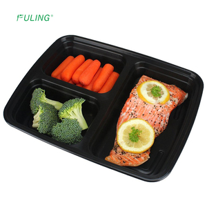 Contenedor de Alimentos Desechable de 26 oz con Tapas, Contenedor para Preparación de Comidas, Caja Bento de Plástico con 3 Compartimentos - Product Image 2