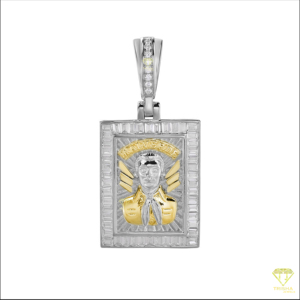 Baguette et diamants moissanite de qualité supérieure pour un look spectaculaire, avec deux tons de or et d'argent, pour un style éclatant. - Product Image 2