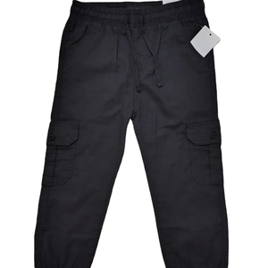 100% Cotton Cargo <b>Joggers</b> Long Pants Anti-Wrinkle Work Style Baggy Sweatpants Mid-Waist <b>Loose</b> <b>Fit</b> Colored Wash Wrinkled Technics - Product Image 4