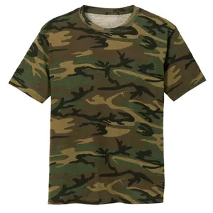 ユニークなデザインメンズカモフラージュプラスサイズTシャツ最高品質卸売価格ラウンドネック半袖メンズホットサマーTシャツ