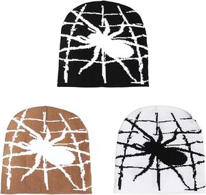 Graphic <b>Beanie</b> Y2K Crochet <b>Spider</b> Design Digital Printing Knitted for Warmth Comfort Soft Feel & Travel - Product Image 6