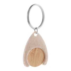 Portachiavi Personalizzato in Bambù per Promozioni Ecosostenibili - Product Image 1