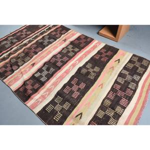 Alfombra étnica clásica de lana marrón de 5,2x9 pies, alfombra turca Rectangular con respaldo de látex para sala de estar, pasillo, patrón de retazos - Product Image 4