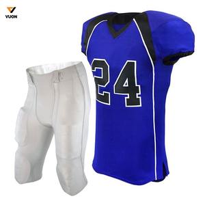 2024 nouveauté maillots de football respirants pour hommes pas cher en gros brodé uniformes de football américain hauts pour toute l'équipe - Product Image 4