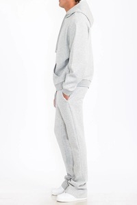 OEM Personnalisé 2 Pièces Jogger Ensemble Survêtement Jogging Survêtement Surdimensionné Évasé Pantalon de Survêtement et Sweat à Capuche Ensemble pour Hommes - Product Image 4
