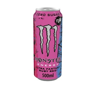 Bebida Energética Monsters Ultra Fantasy Ruby Red, Paquete de 12 Latas de 500 ml, Bebida con un Fuerte Impulso de Energía, Suministro al por Mayor - Product Image 6