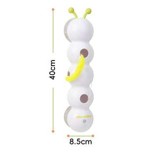 Jouet d'exercice interactif moderne pour chats, en forme de ver, électrique, intelligent, à détection automatique, en plastique écologique, avec ventouse - Product Image 5