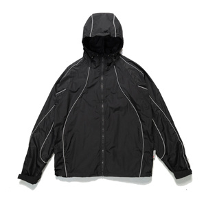 Veste coupe-vent décontractée de sport en toile vintage de haute qualité avec passepoil réfléchissant, grande taille, fermeture éclair, imperméable, col montant - Product Image 1
