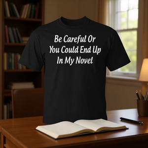 Faites attention, sinon vous risquez de finir dans mon roman T-Shirt - Product Image 3