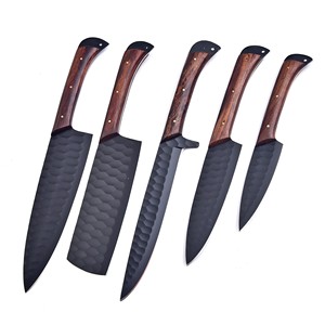 Juego de Cuchillos de Chef con Mango de Madera, Hoja con Grabado, Hecho a Mano, Profesional, de Acero Inoxidable - Product Image 1