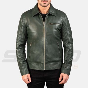 2023 Hot Selling <b>Men's</b> Stand Collar Leather <b>Jackets</b> Casual Winter Wear with Warming Features - Product Image 1