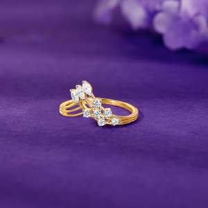 Bague de fiançailles et de mariage de luxe en or Aveline avec diamant fantaisie taille Asscher et pierre de laboratoire, bijou raffiné pour femme, cadeau élégant - Product Image 1