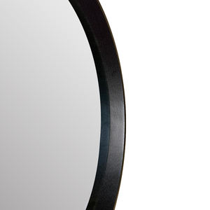 Espejo Decorativo con Símbolo Akis, Marco de MDF Negro, Pintado en Negro, Redondo, 4.0 mm de Grosor, Espejo de Pared Moderno para Decoración del Hogar y Oficina - Product Image 2