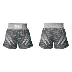 Custom Designed Men's MMA Fight <b>Shorts</b> Embroidered Floral Technics Ruffles <b>Decoration</b> Worsted Kickboxing Grappling Training Wear - Product Image 3
