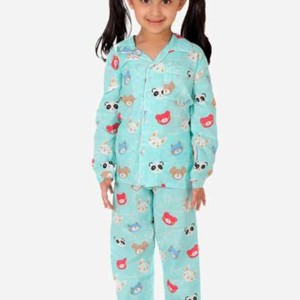 Pantalon de nuit en viscose de soie imprimée pour filles au prix d'usine - Product Image 2
