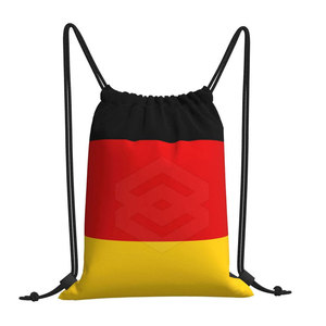 Mochila con Cordón Plegable Ligera de Poliéster Sólido Suave de Alta Calidad con Impresión Personalizada al por Mayor - Product Image 2