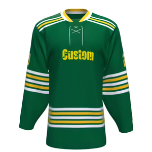 Servicio OEM de alta calidad cómodo Unisex Hockey sobre hielo deportes uniforme logotipo personalizado cosido IceHockey Jersey buena calidad conjunto - Product Image 3