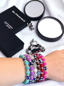 DAFNI BIG PAZAR Elastic Beaded Stone Crystal <b>Bracelet</b> Different Designs Unisex Gift Istanbul Model Number 44 - Product Image 1