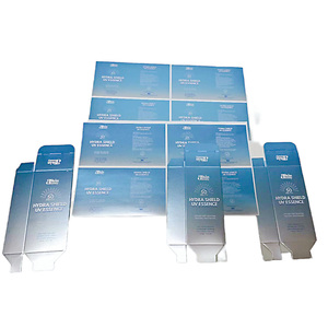 UV bản chất sản phẩm Ống bao bì mỹ phẩm Matte Bạc giấy tuck cuối chăm sóc da Hộp Tùy chỉnh màu xanh hộp giấy với nhãn - Product Image 1