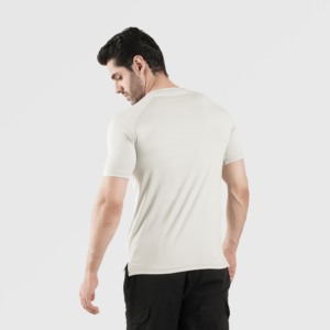 Vêtements de gymnastique gris cendré basiques, t-shirt basique - Product Image 2