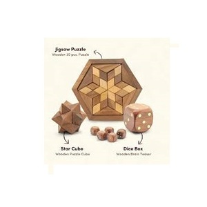 เกมปริศนาทำจากไม้แบบ3D ด้วยมือรูปทรงไม่เหมือนใครเกมปริศนาไม้ - Product Image 4