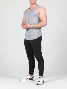 Débardeur de musculation pour homme en polyester/spandex blanc et noir de haute qualité avec logo personnalisé GAF OEM - Product Image 5
