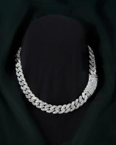 สร้อยคิวบา โมอิสซาไนต์ VVS1 เงินแท้ 925 และทองคำขาว 14K งานแฮนด์เมด สไตล์ฮิปฮอป สร้อยคอผู้ชายสำหรับงานปาร์ตี้ ผลิตในสหรัฐอเมริกา - Product Image 1