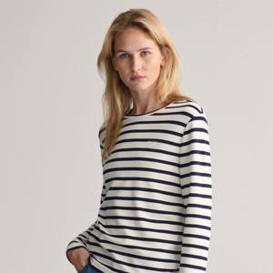 เสื้อยืดแขนยาวลายทางของผู้หญิงมีสไตล์-คุณภาพสูงสะดวกสบายและเหมาะสำหรับชุดอินเทรนด์และลำลอง" - Product Image 2