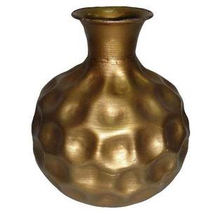 Florero de hierro de diseño costero moderno hecho a mano dorado elegante exhibición floral para cada hogar para bodas - Product Image 1