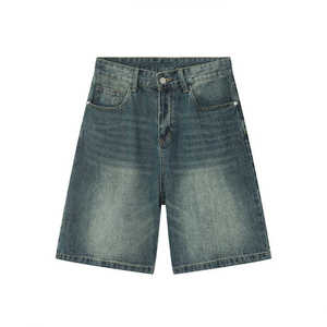 Vente en gros de shorts en jean personnalisés de haute qualité shorts en jean délavés shorts en denim vintage délavés pour hommes service OEM - Product Image 5