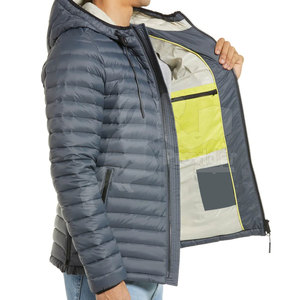 Veste d'hiver matelassée à manches longues confortable pour homme, col montant, logo sur le devant, fabriquée au Pakistan, haute qualité - Product Image 3