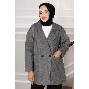 Hijab à chevrons Manteau Cachemire Noir - Product Image 2