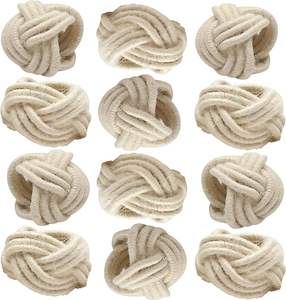 Anneau de serviette en corde naturelle de jute de qualité supérieure, couleur marron, fait à la main, 2022, idéal pour les mariages et les fêtes, couleur/taille personnalisée en stock - Product Image 4