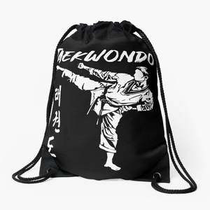 Bolsa de gimnasio con logotipo personalizado, bolsa con cordón para artes marciales, mochila de bajo peso - Product Image 3