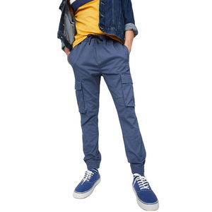 Pantalon cargo en toile pour homme de qualité supérieure, coupe ajustée, style décontracté, taille mi-haute, taille élastique, service OEM - Product Image 1