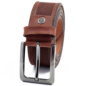 Seker Ofisi turco hecho a mano de alta calidad Tan vaca ocultar cuero genuino hombres cinturón Casual lujo moda personalizado longitud ajustable - Product Image 1