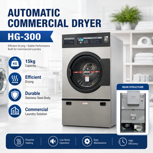 Séchoir à linge commercial HG-300 15 kg pour hôtel, hôpital, laverie automatique - Product Image 4