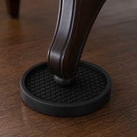 Patins de protection ronds en silicone alvéolé antidérapants pour pieds de chaise et de table, pour sols en bois